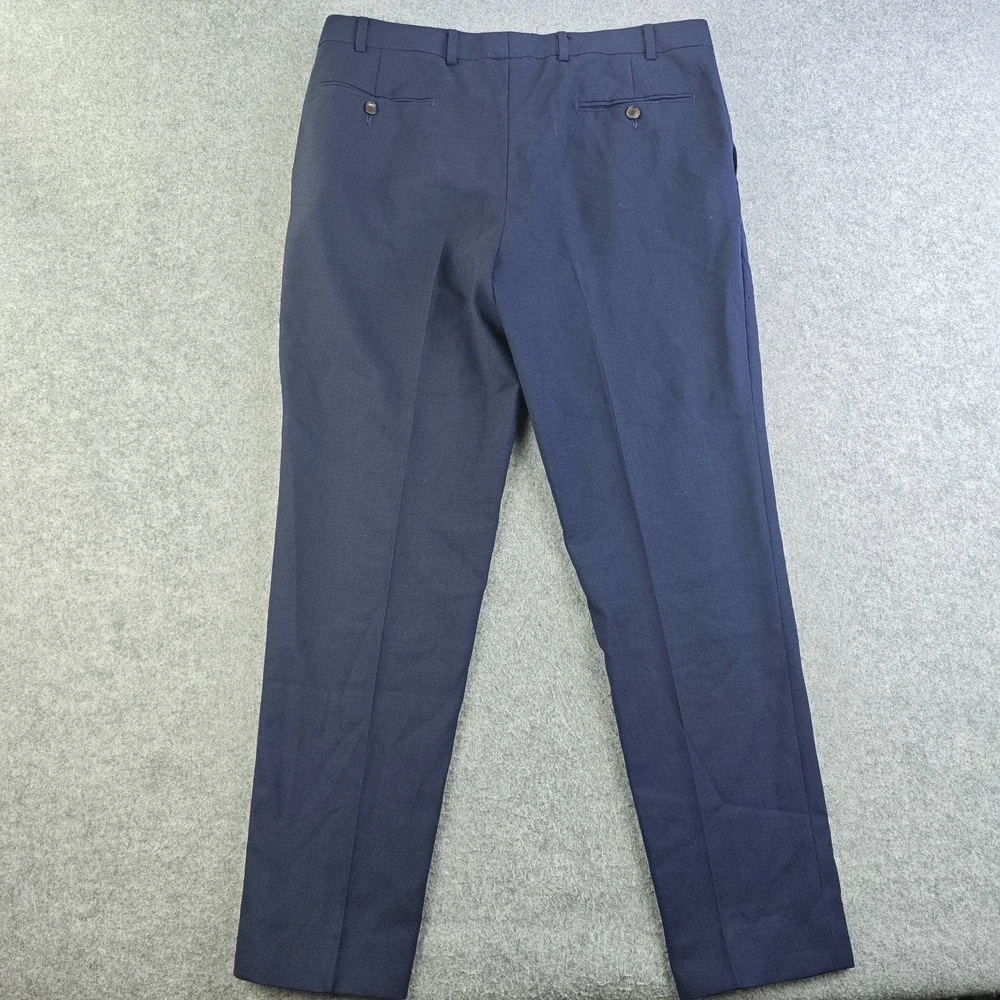 Suitsupply Brescia Dress Pants Mens 34S Slim Fit Navy Blue Wool Trousers